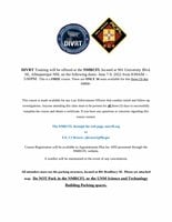 NMRCFL - DIVRT Training Flyer - 6/7/22