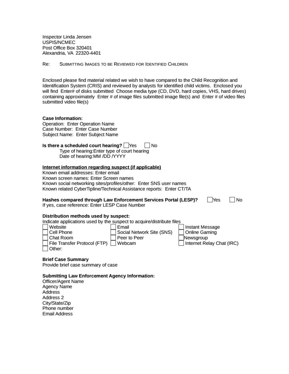 evidence cover letter meaning