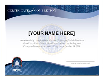 2010 Webinar Certificate Big