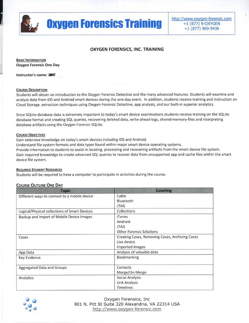 Oxygen Forensics Training 1