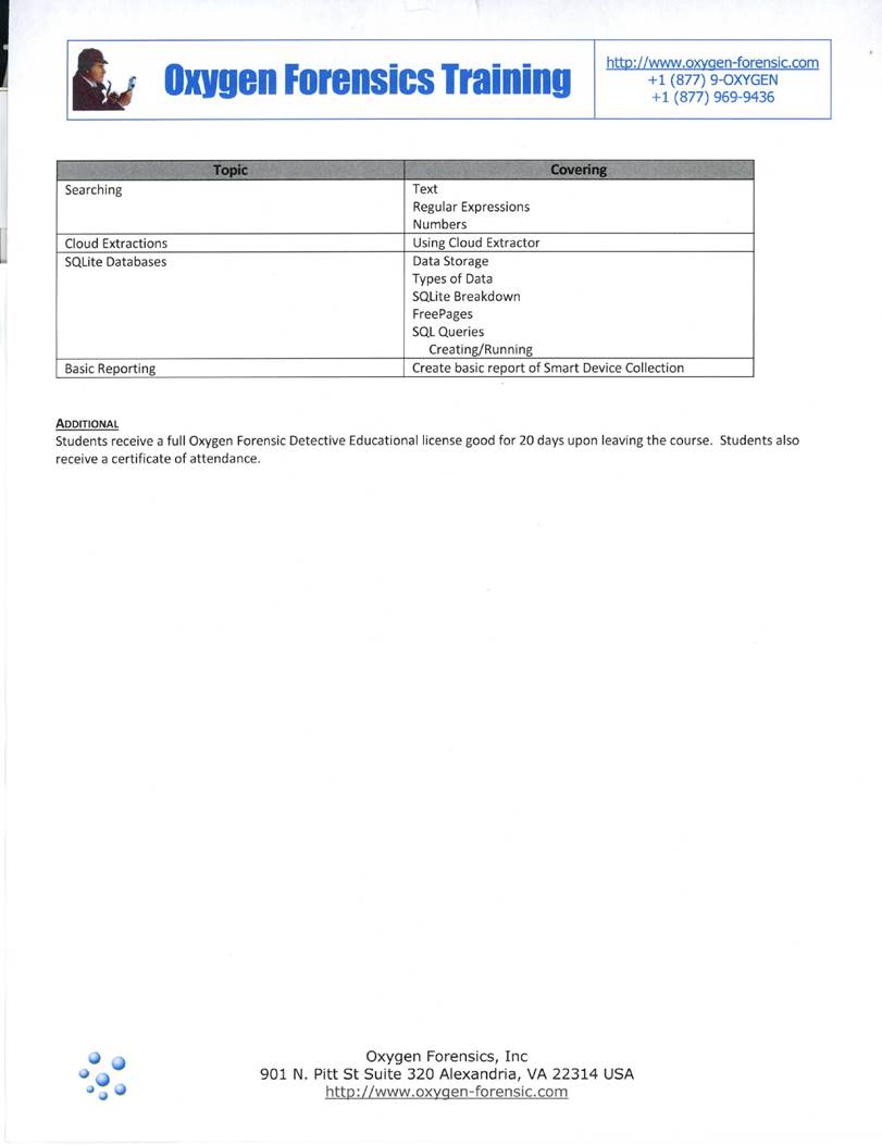 Oxygen Forensics Training 2